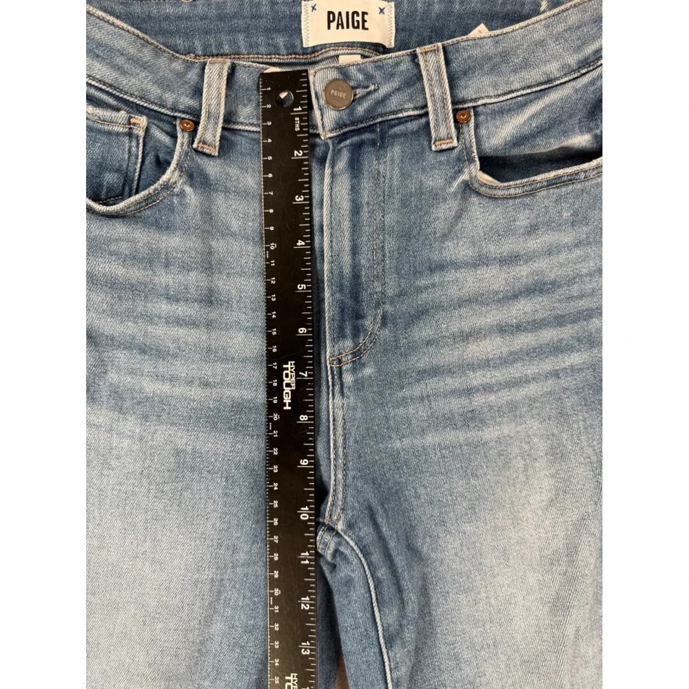 Paige‎ Cindy High Rise Straight Leg Distressed Blue Jeans Size 28